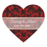 Red Rose Elegance - Customize Heart Sticker