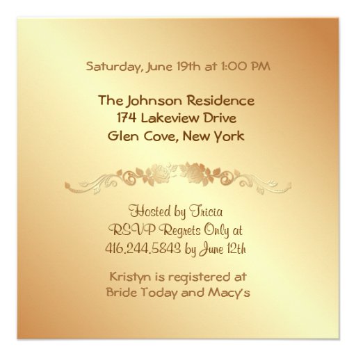 Red Rose Elegance - Shower Custom Announcements