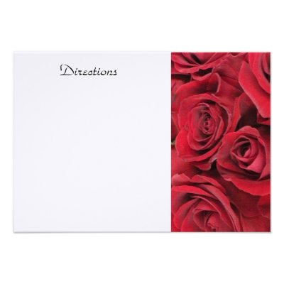 Red Rose Enclosure Card Invite