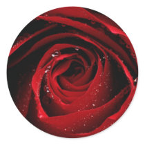 Red Rose Envelope Seal Stickers