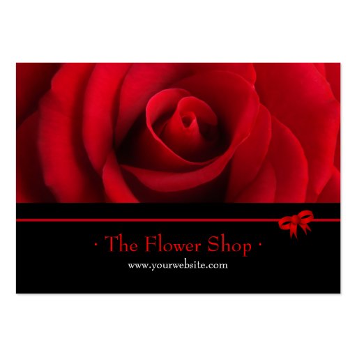 Red Rose Florist business card (front side)