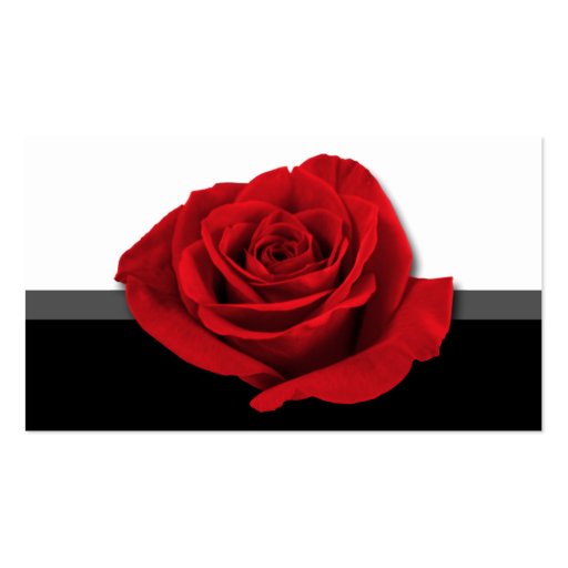 Red Rose - Florist business cards (front side)