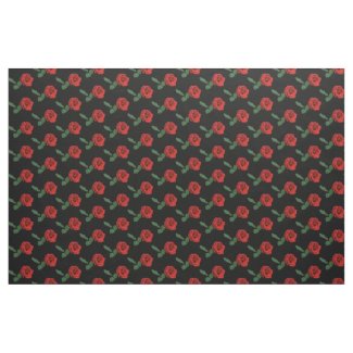 Red Rose Flower Fabric