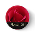 Red rose flower girl pin buttons