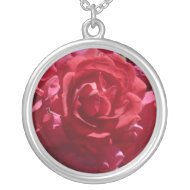 Red Rose Flower Necklace necklace