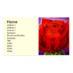 Red Rose Flower Painting Art - Multi Business Card Template