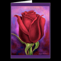 Red Rose Flower Painting - Multi cards