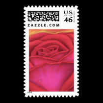 Red Rose Flower Painting - Multi postage