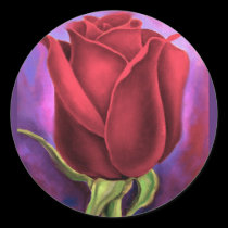 Red Rose Flower Painting - Multi stickers