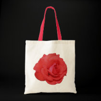 Red Rose Flower Photo Tote Bag
