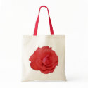 Red Rose Flower Photo Tote Bag