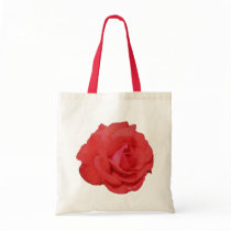 Red Rose Flower Photo Tote Bag