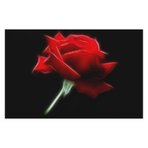 Red Rose Flower Plant Custom Stationery