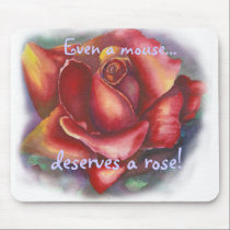 red rose for a mouse mousepads