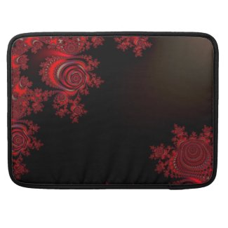 Red Rose Fractal Collection Sleeve For MacBooks