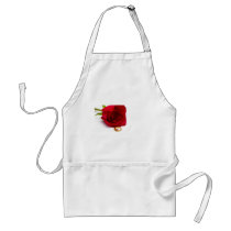Red Rose & Gold Diamond Ring Apron