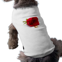 Red Rose & Gold Diamond Ring Dog Clothes
