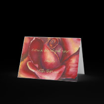 Red rose greeting card