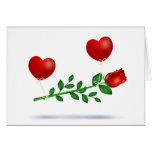 Red rose greeting card
