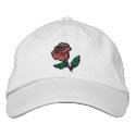 Red Rose Hat embroidered hats by silly_strings Red Rose Hat embroidered hats