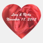 Red Rose Heart Envelope-Seal Sticker Template
