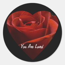 Red Rose Heart  Sticker