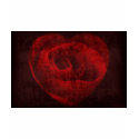 Red rose in a heart with a textured layer t-shirts