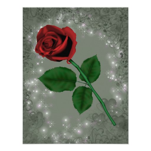 Red Rose Invitation