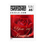 Red Rose Invite postage