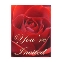 Red Rose Invite postcards by sharpcreations Red Rose Invite postcards