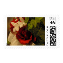 Red Rose, Ivy & Stephanotis postage