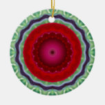 Red Rose Kaleidoscope ornamant Christmas Ornament