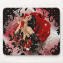 Red Rose Lady Mousepad by darshe40 Red Rose Lady Mousepad