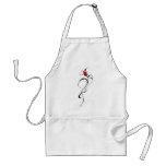 Red Rose Lady Tribal Tattoo for Valentines Day Aprons