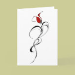 Red Rose Lady Tribal Tattoo for Valentines Day cards