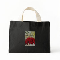 Red Rose "Love" tote bag