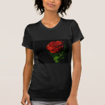 red-rose-macro-still-image-studio-photo tshirts