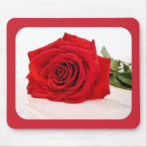 red rose mousepads