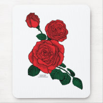Red rose mousepad