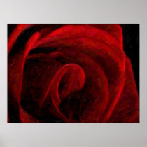 Red Rose Oil Painting Posters