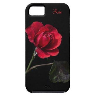 Red Rose on Black iPhone 5 Case