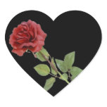 Red Rose on Black stickers