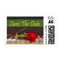 Red Rose On Piano postage by ExclusivelyWeddings Red Rose On Piano postage