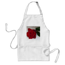 Red Rose On White aprons