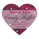 Red Rose &amp; Pearl Candy Buffet Sticker