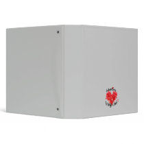 Red Rose Petal Heart Adoption Journal Binder