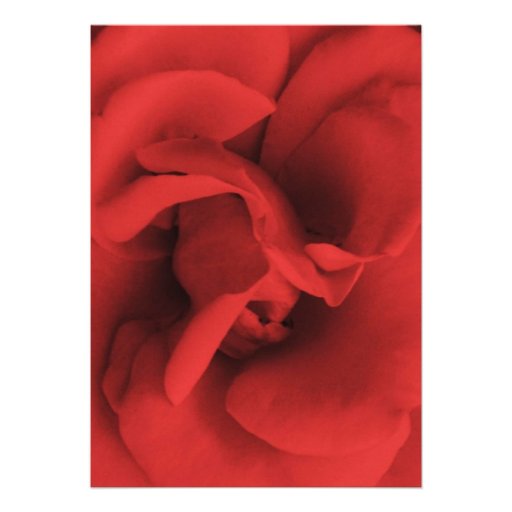 Red Rose Petals Elegant Wedding Invitations