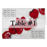 Red Rose Petals in Snow, Winter Wedding Cards