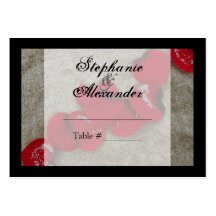 Red Rose Petals on Sand Beach Wedding Business Cards