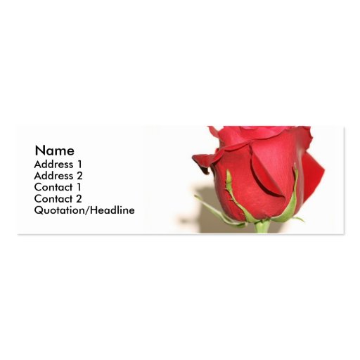 Red Rose Photo Wedding Favor Tag Customizable Business Card Templates